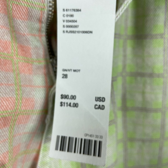 NEW Ragged Priest Multicolor Patchwork‎ Check Wide Leg Jeans Size 28 Fringe Boho - Picture 8 of 12